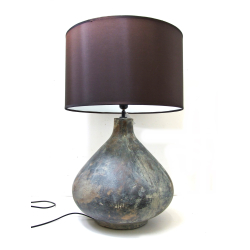 Lampa ceramiczna Rustykalna z abażurem 85cm